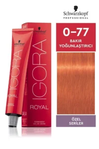 Igora Royal 0-77 Bakır Yoğunlaştırıcı Saç Boyası 60ml